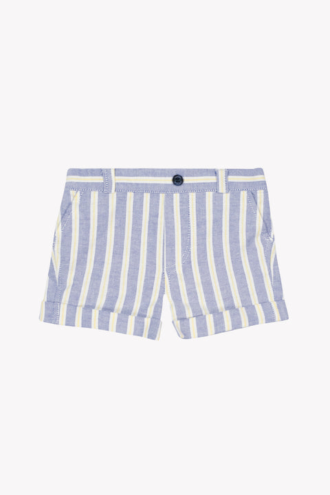 Kurze Hose - Blau Streifens Saum - Image principale