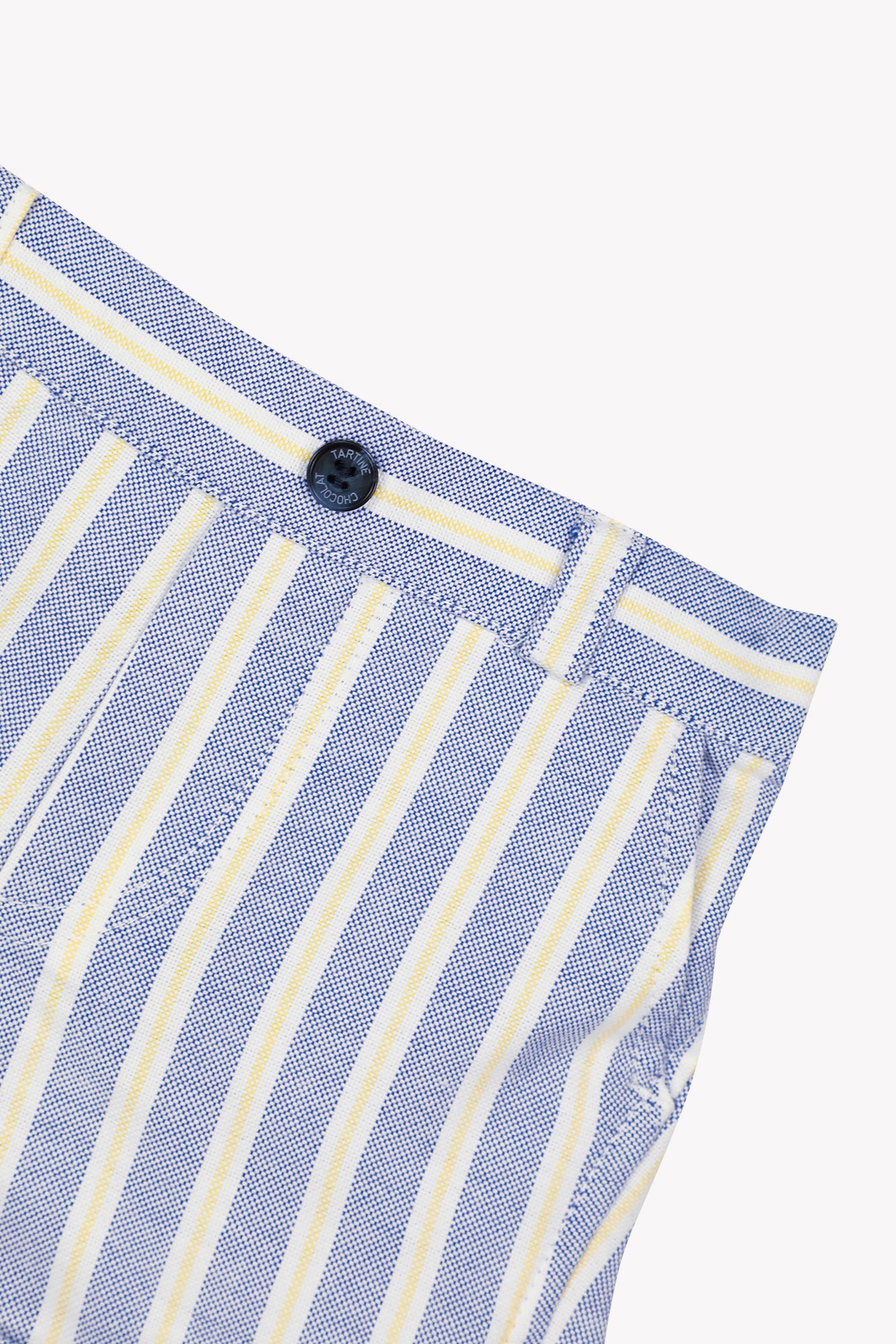 Kurze Hose - Blau Streifens Saum