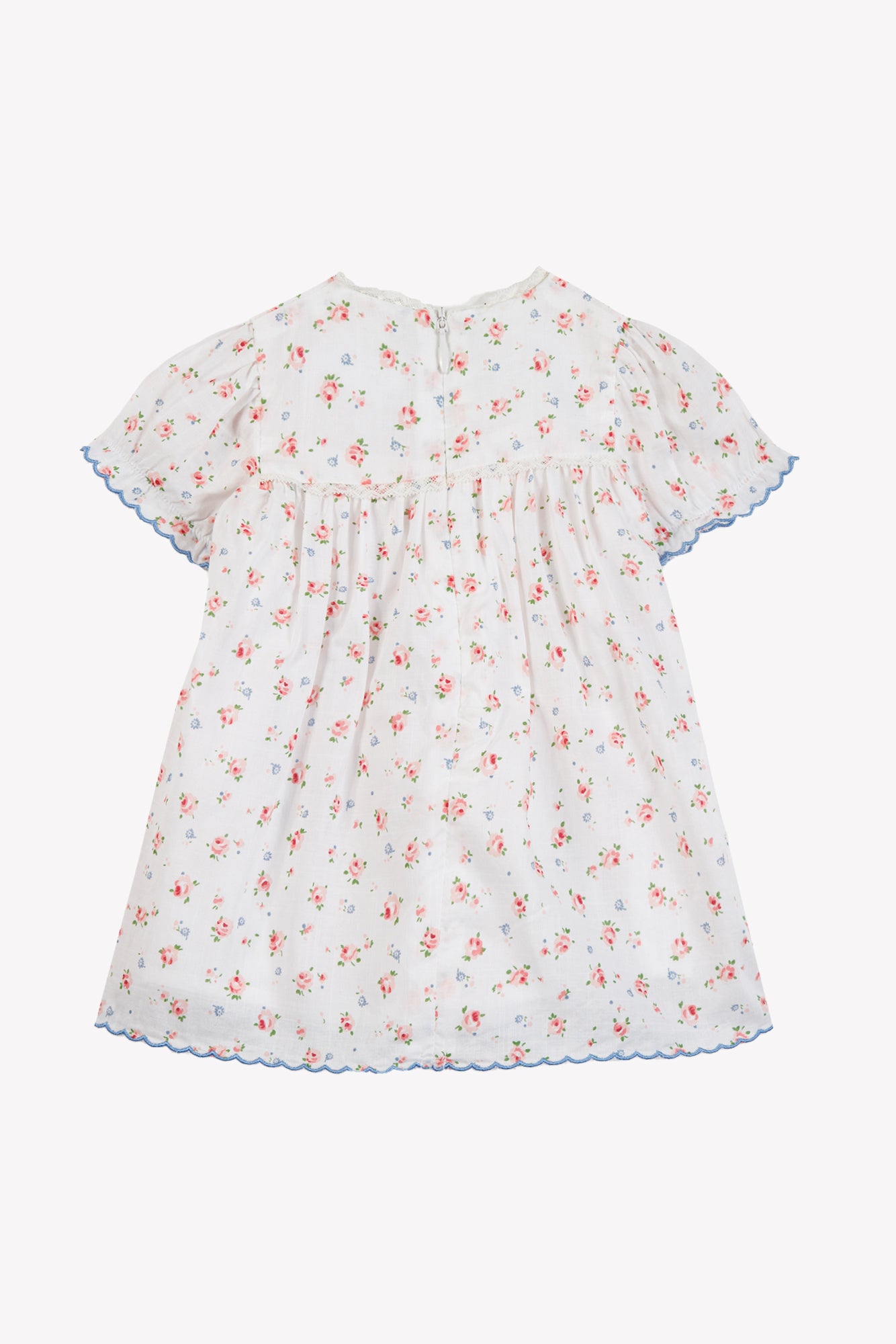 Kleid - Ecru Baumwollblumen