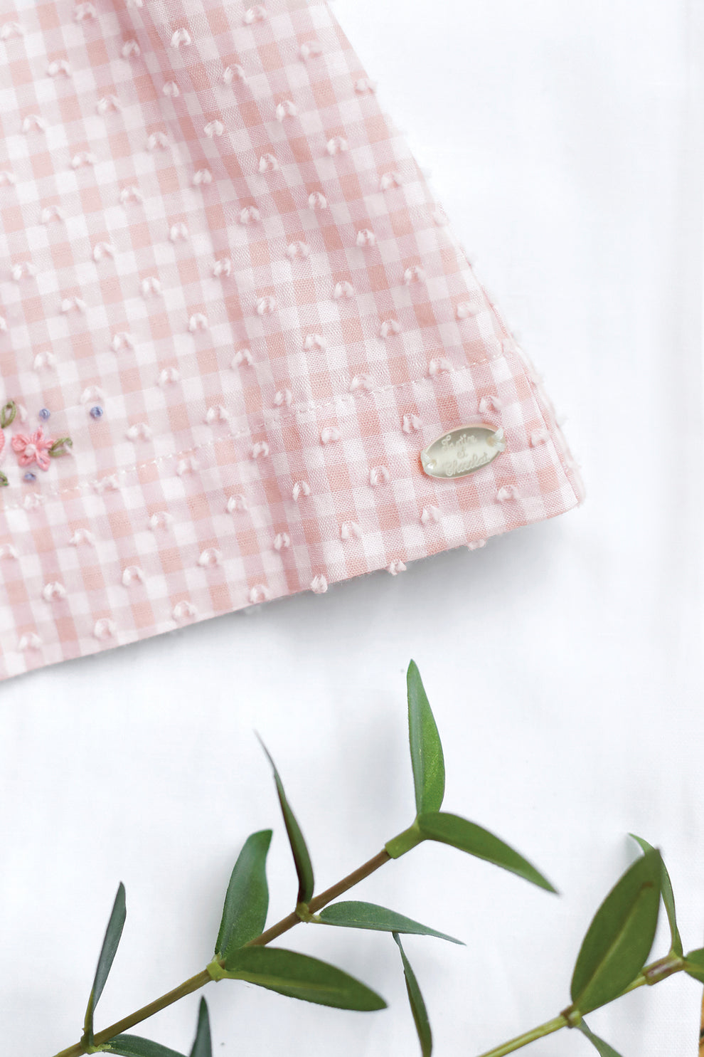 Dress - Pink pattern Two-tone gingham girl | Tartine et Chocolat