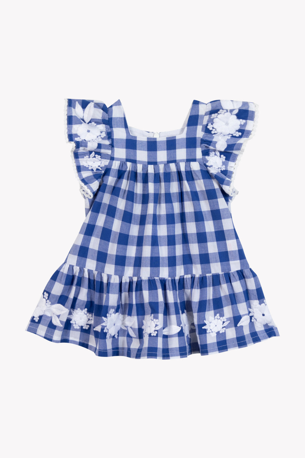 Dress - Blue pattern Two-tone gingham girl | Tartine et Chocolat