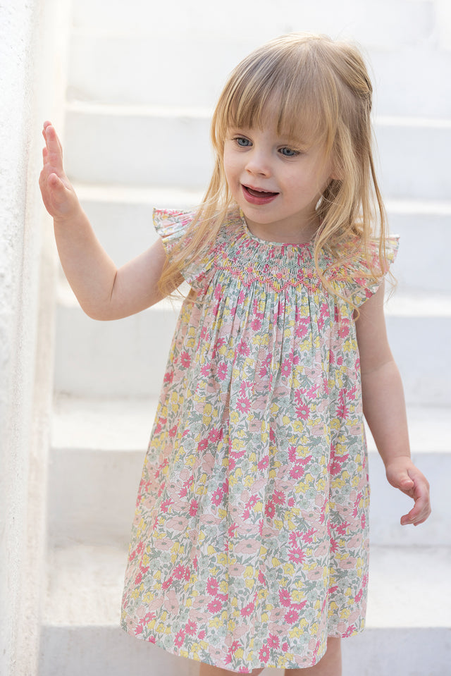 Robe - Citrus coton imprimé tissu liberty - Image principale