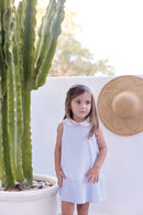 Kleid - Kornblume Streifens Peter-Pan-Kragen