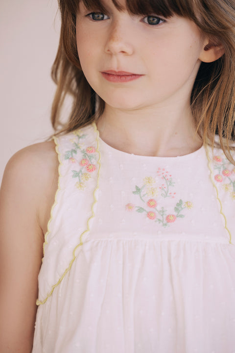 Robe - Blanc coton plumetis - Image principale