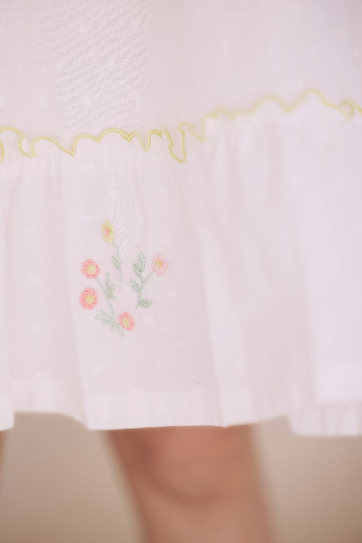Vestito - Bianco cotone Tessuto leggero