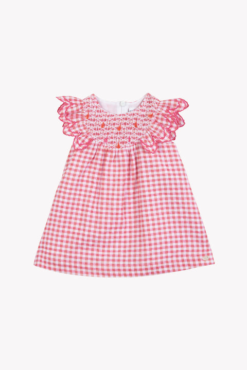 Robe - Rose coton motif vichy - Image principale