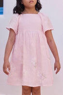 Robe - Rose broderie ruban