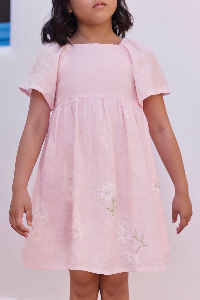 Robe - Rose broderie ruban - Image principale