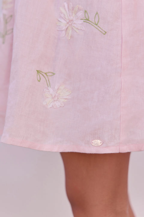 Robe - Rose broderie ruban - Image principale