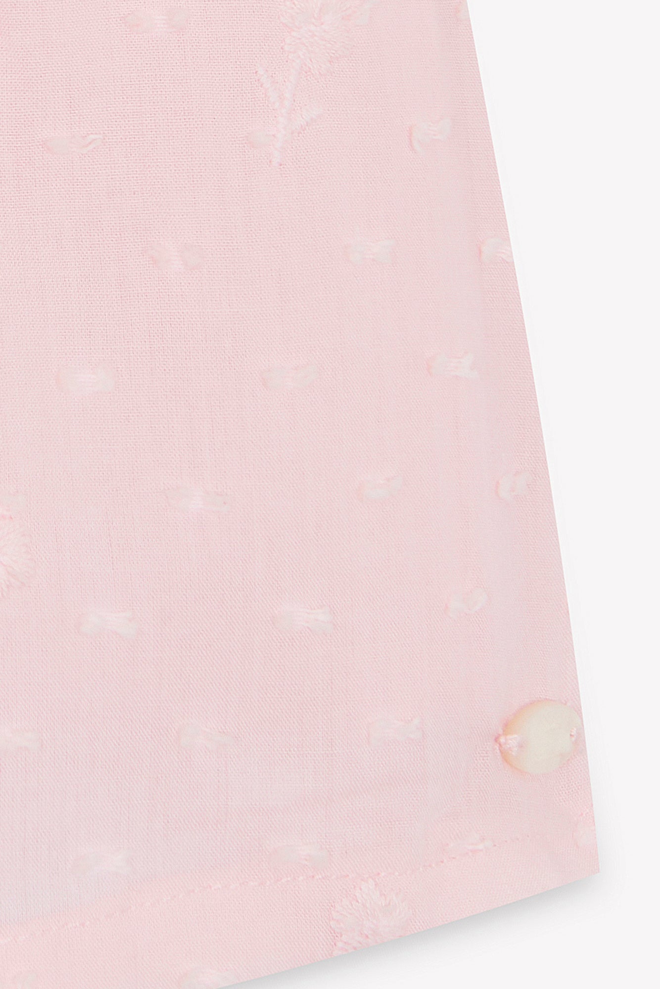 Dress - Pink powdered cotton Peter pan collar