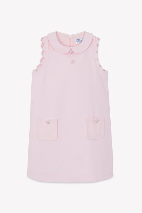 Vestido - Rosa Cuello Peter Pan - Image principale