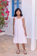 Vestido - Rosa pálido patrón de algodón Vichy