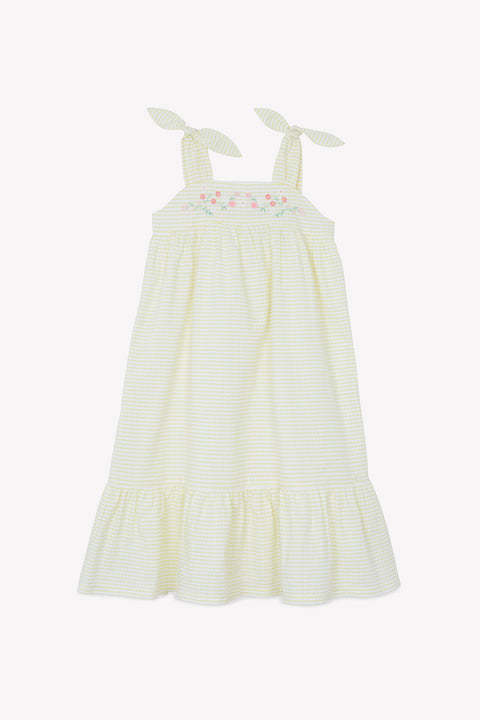 Robe - Jaune coton motif vichy - Image principale