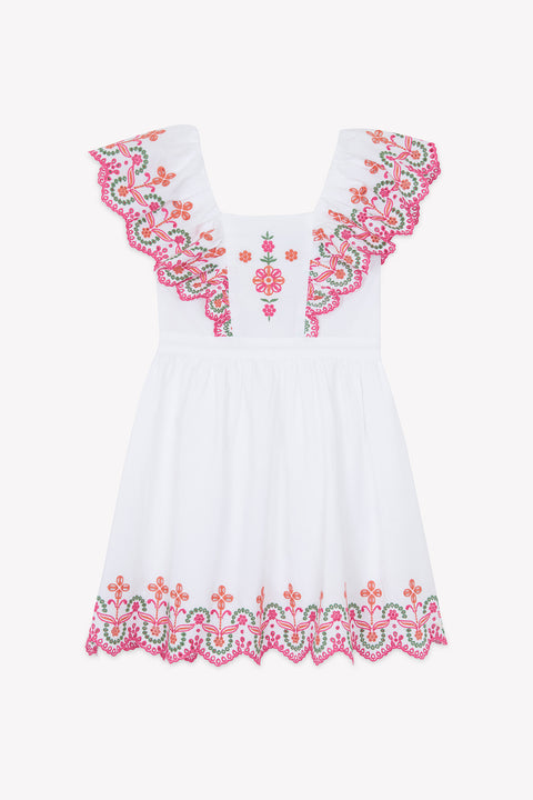 Robe - Blanc coton brodé - Image principale