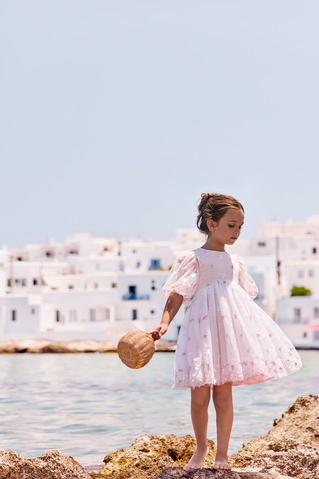 Robe - Rose tulle cérémonie - Image principale