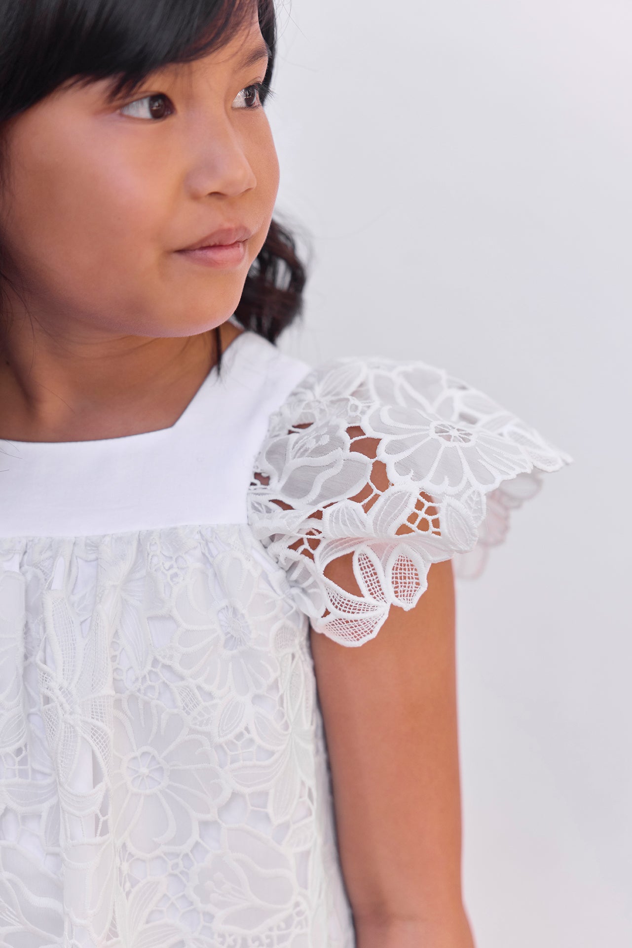 Robe - Blanc broderi anglaise ajouré