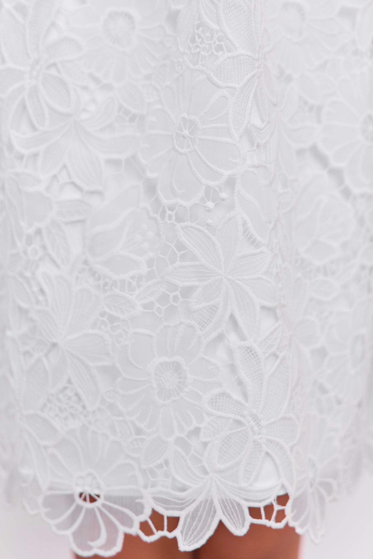 Robe - Blanc broderi anglaise ajouré