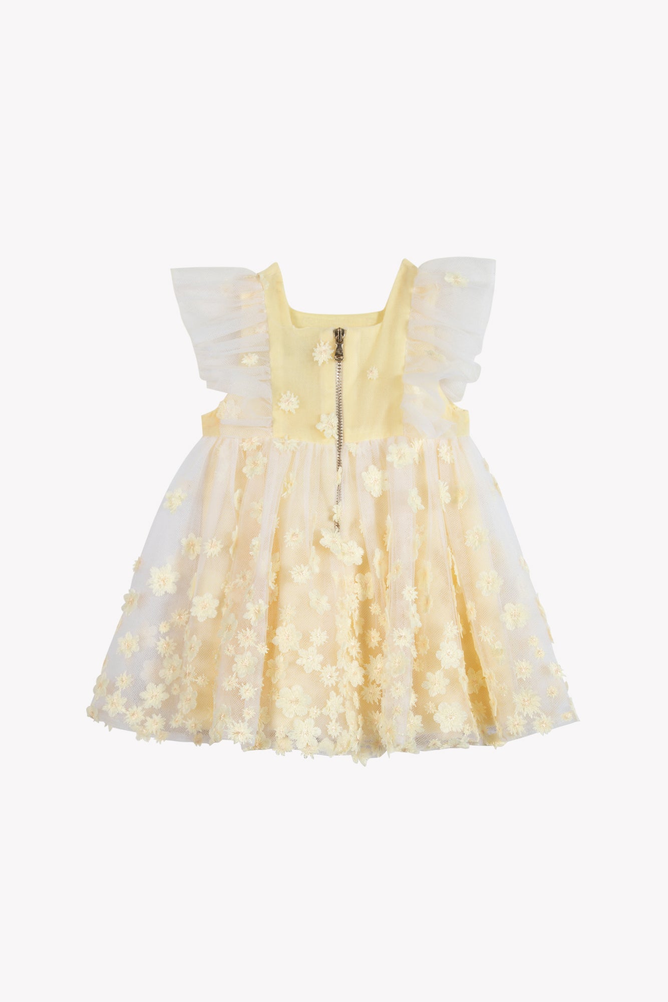 Vestido - Amarillo flores de tul