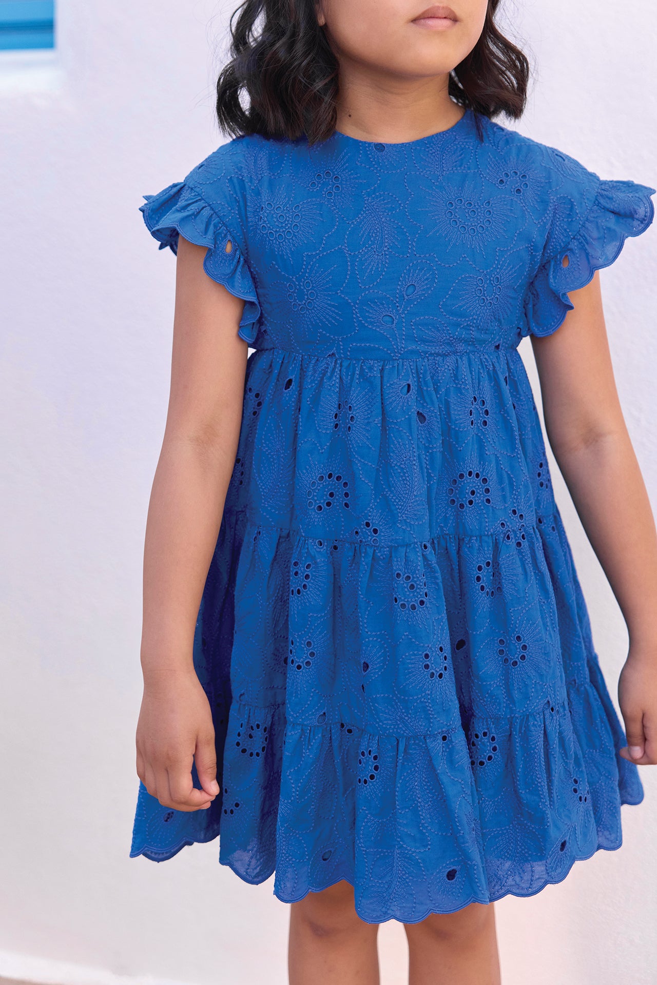 Robe - Bleu électrique ajouré