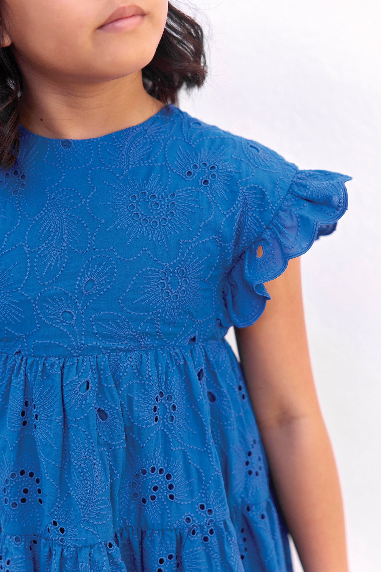 Robe - Bleu électrique ajouré