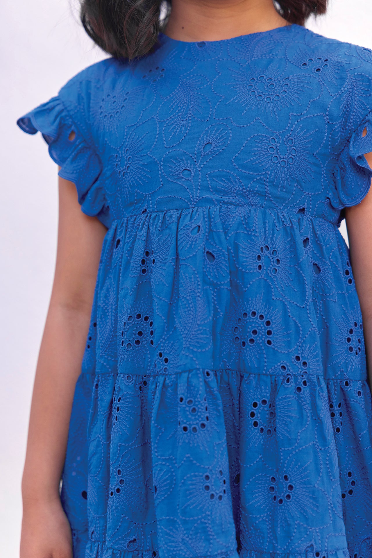 Robe - Bleu électrique ajouré