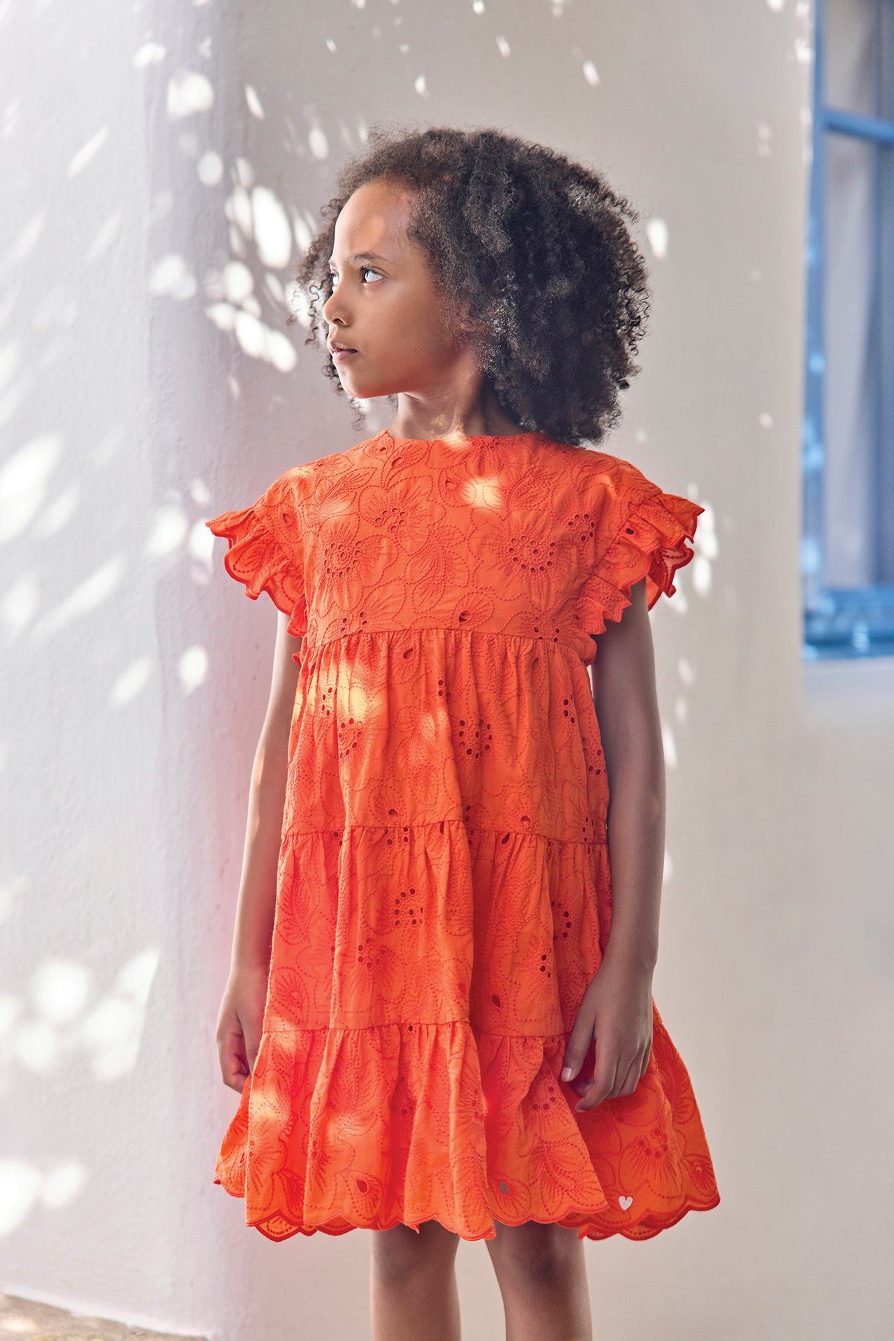 Jurk - Oranje opengewerkt