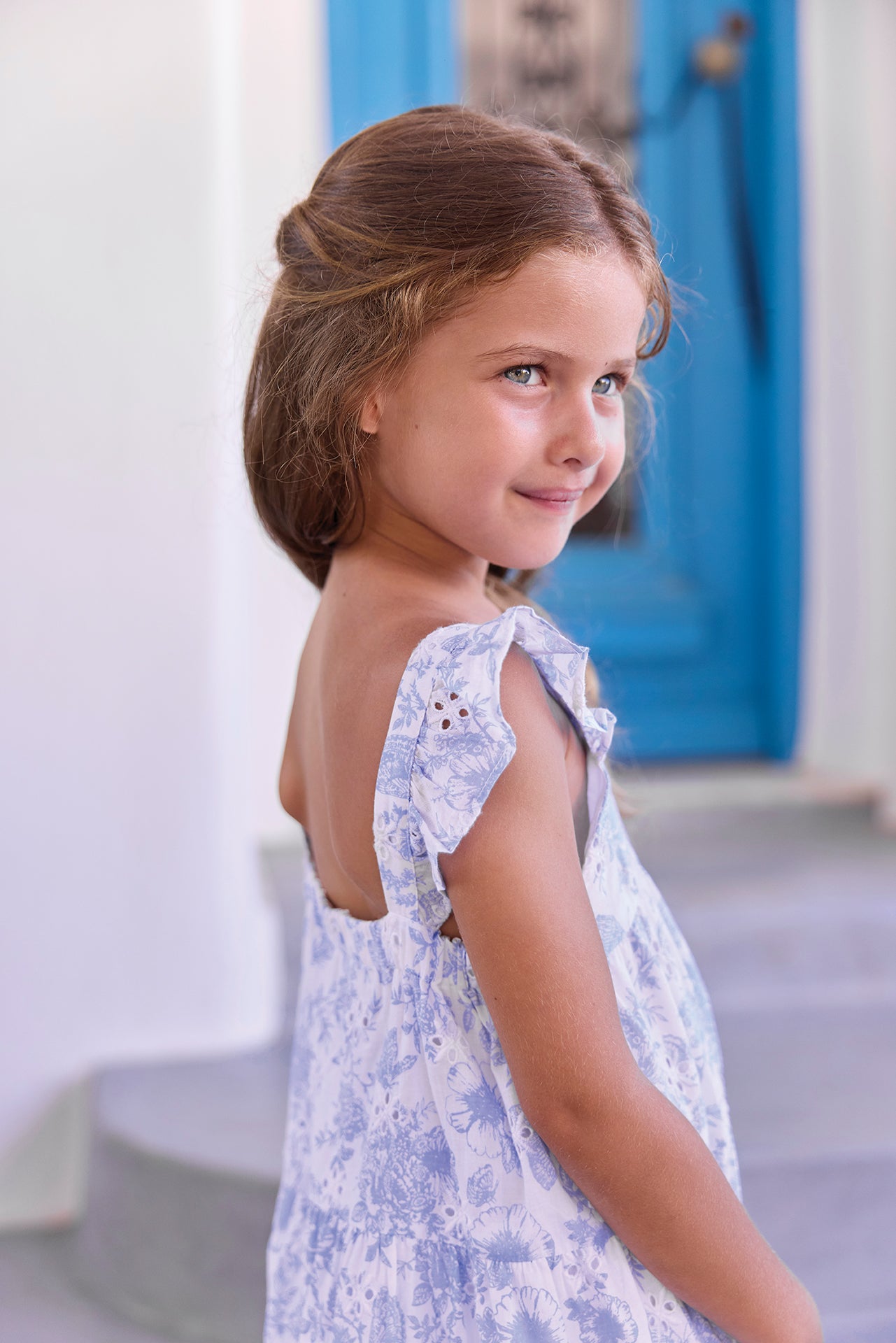 Dress - Print floral santorini