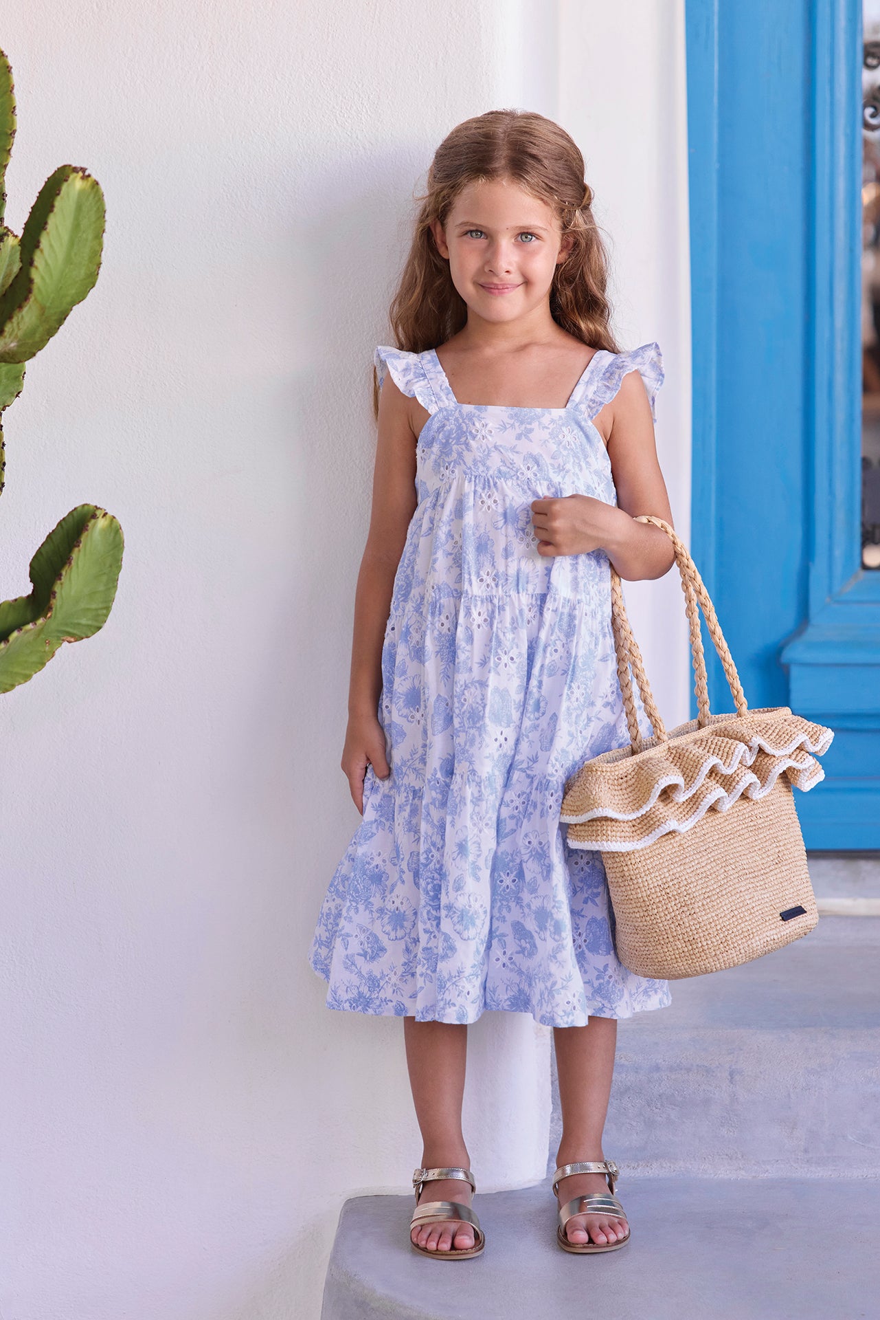 Dress - Print floral santorini