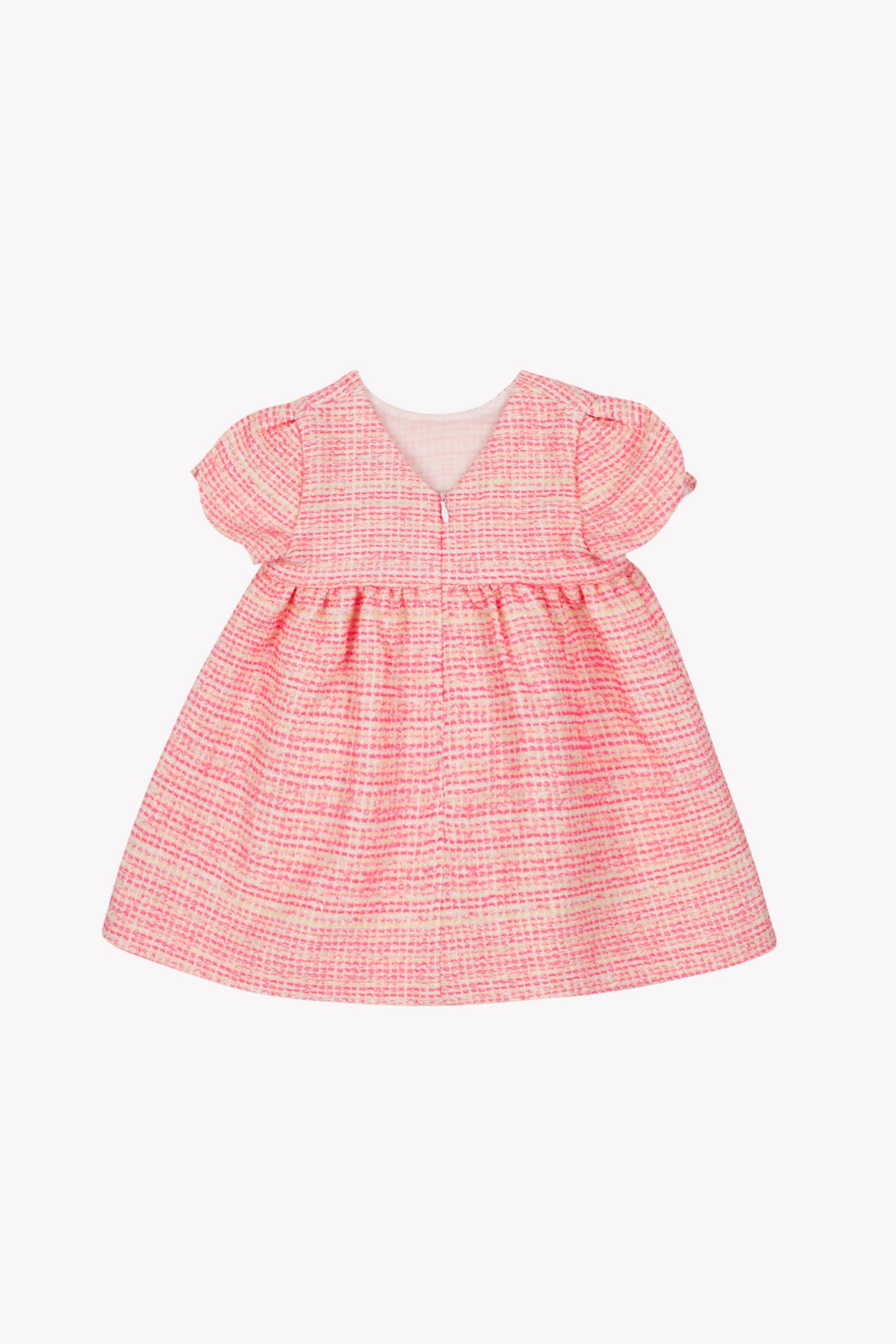 Vestido - Rosa tweed jacquard