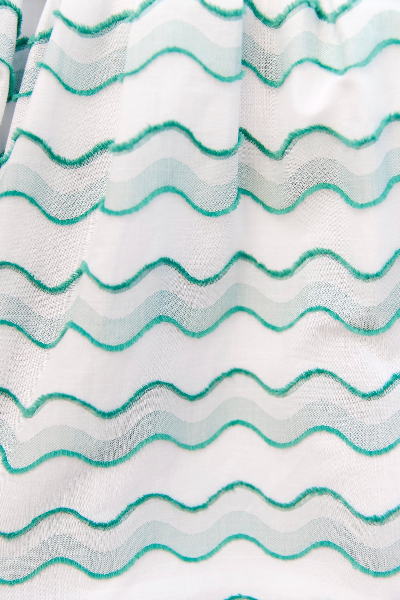 Robe - Vert motif vague