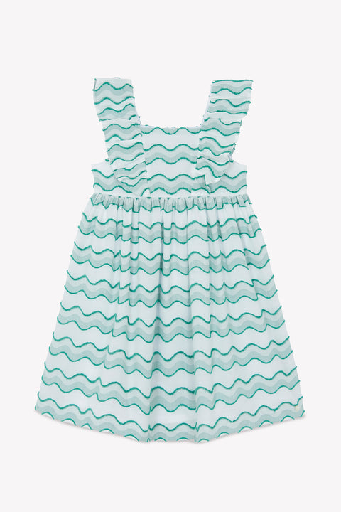 Robe - Vert coton vagues - Image principale