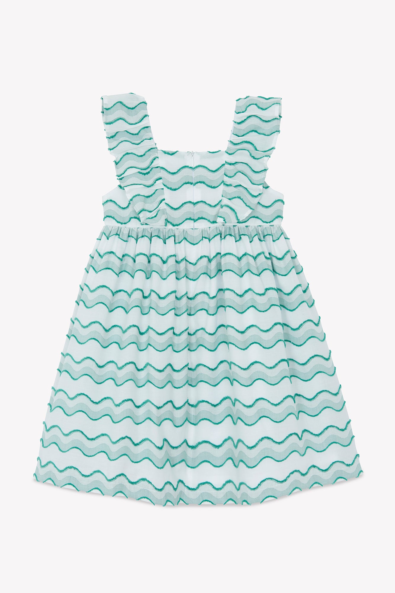 Robe - Vert motif vague