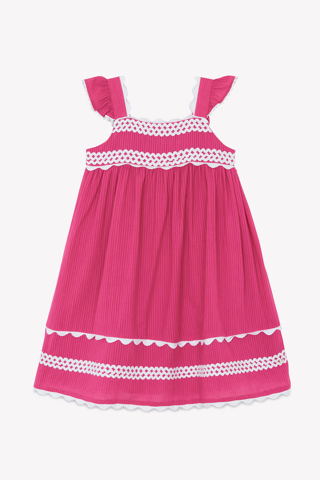 Kleid - Rot Baumwolle Gemahlen - Image principale