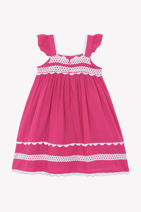 Kleid - Rot Baumwolle Gemahlen - Image principale