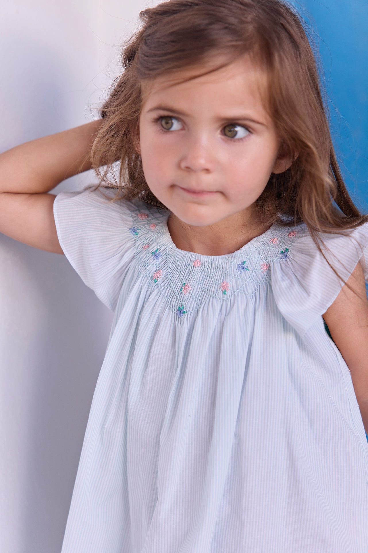 Dress - Blue cotton smock