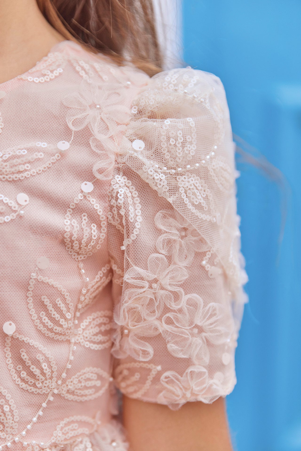 Jurk - Roze pailletten Ceremonie