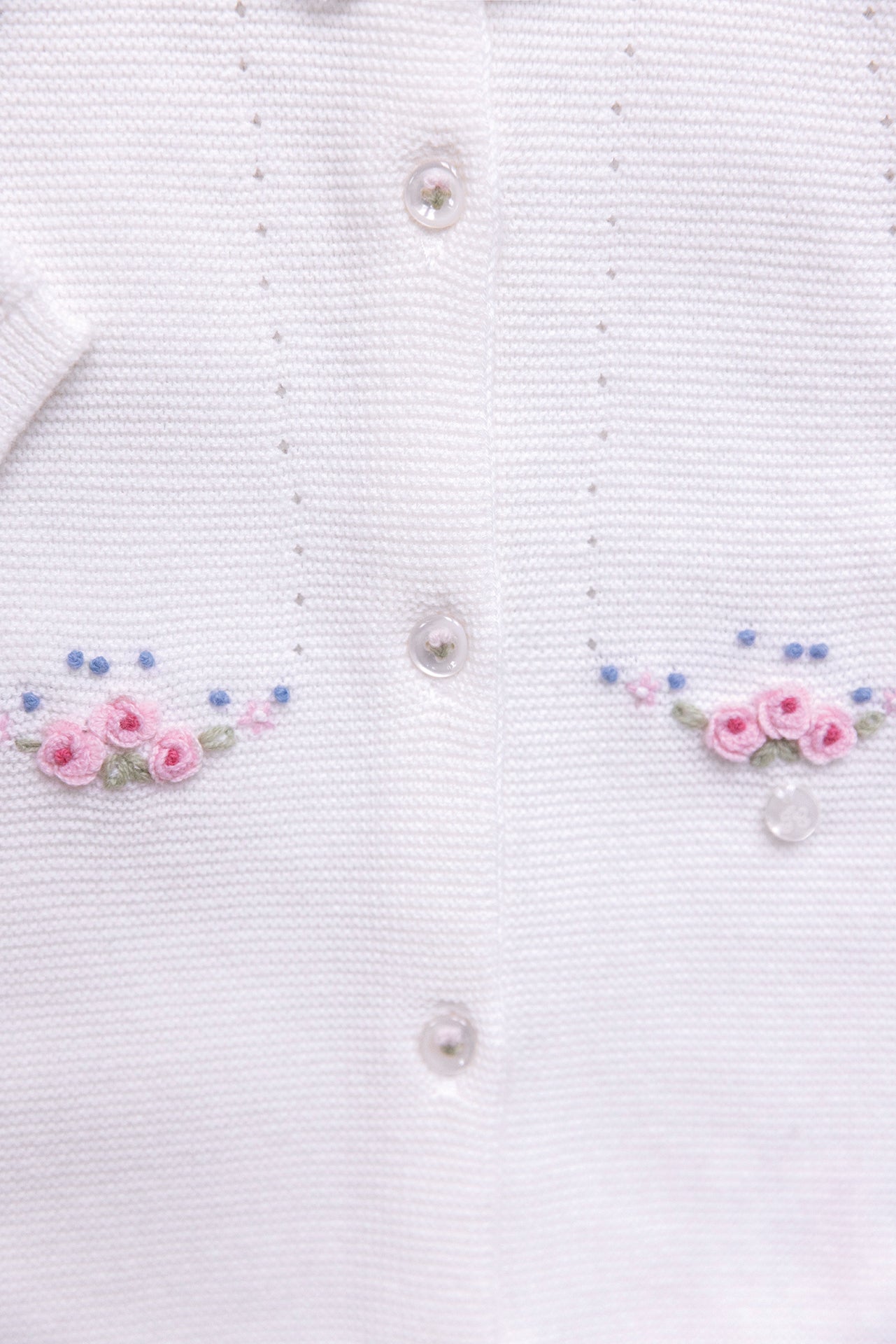 Jumpsuit long - Ecru cotton flowers