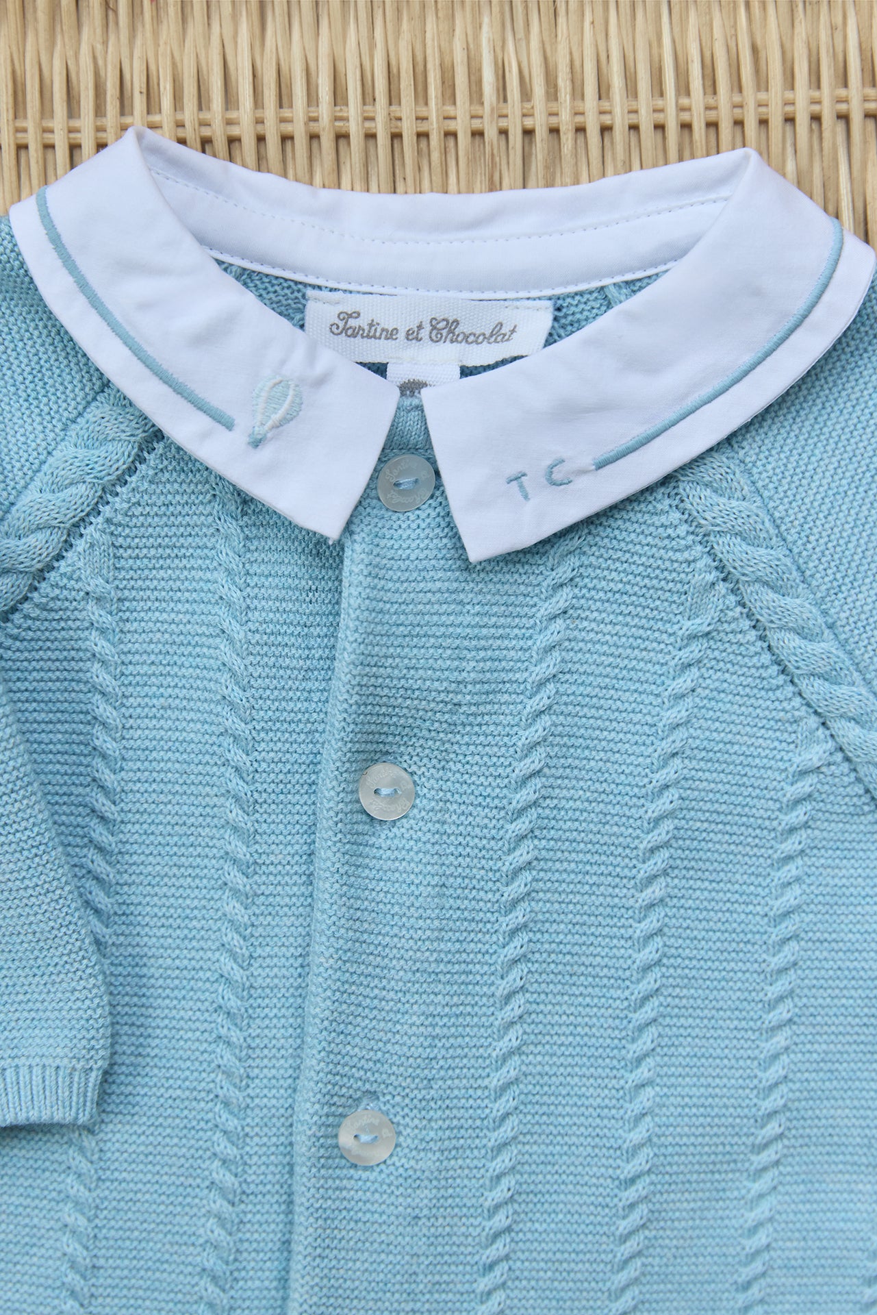 Langer Overall - Blau Horizont-Heide-Baumwolle