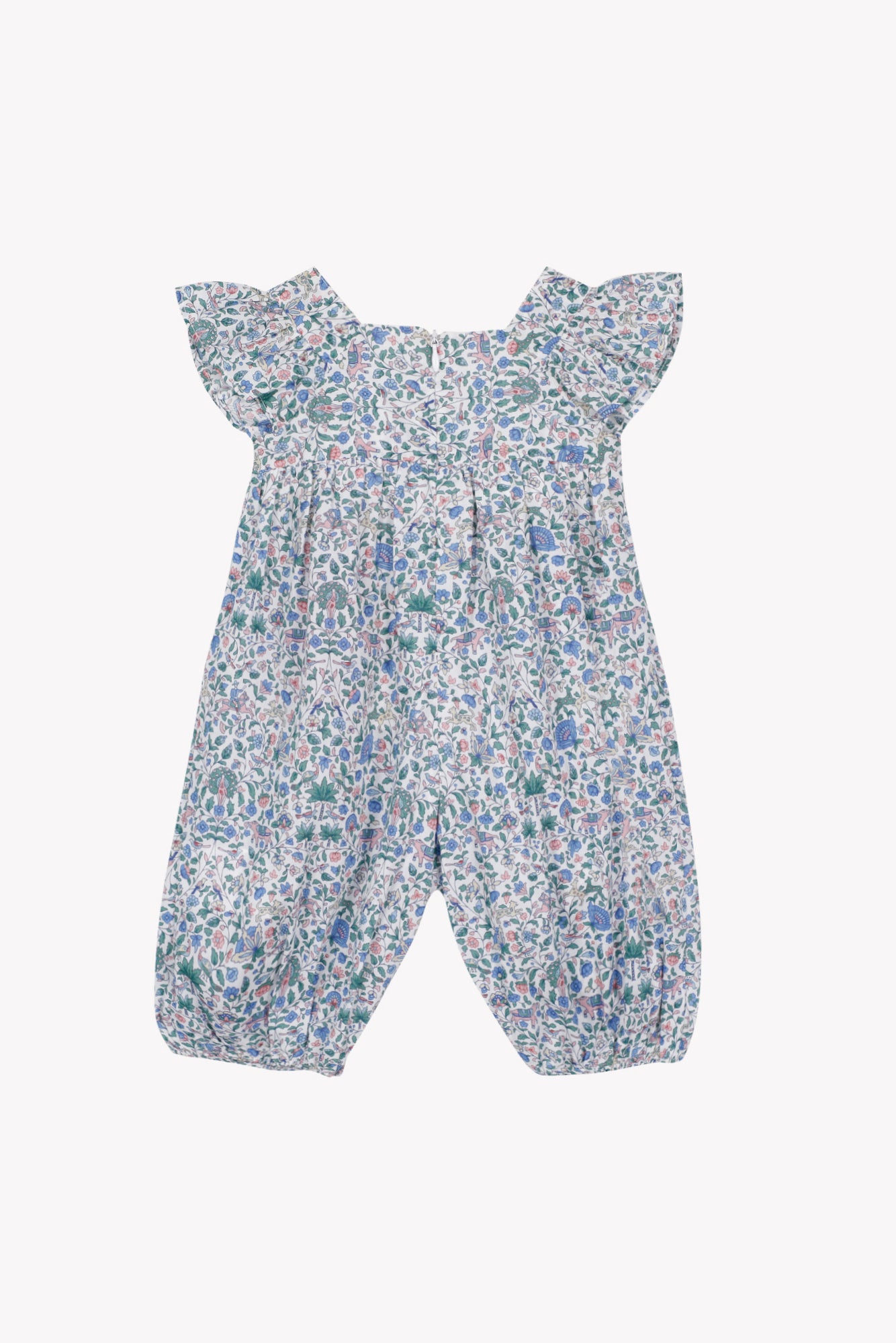 Lange jumpsuit - Blauw Gedruktstof Liberty