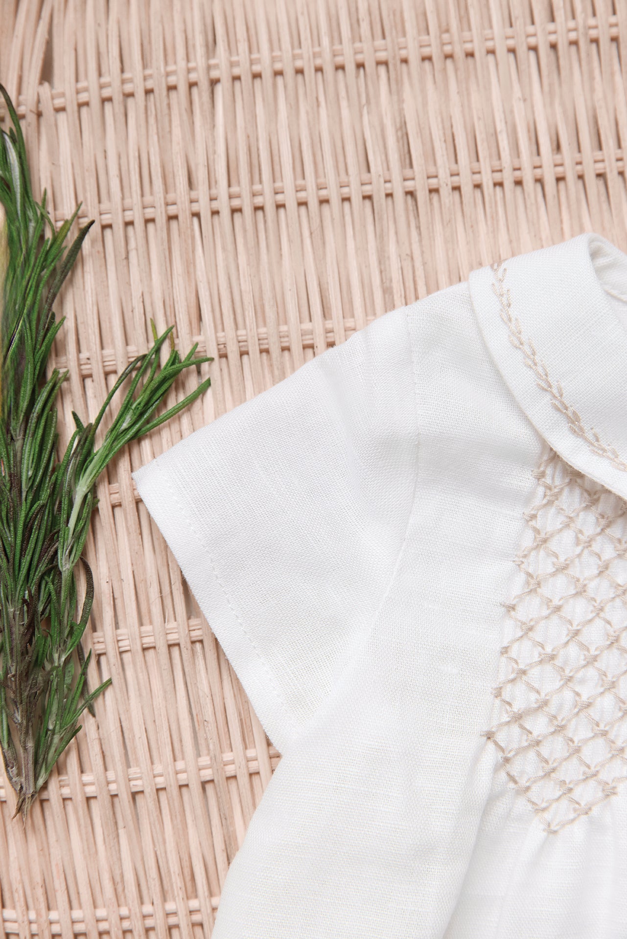 Completo breve - Madreperla  grembiule di cotone