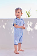 Kurzer Overall - Blau klare Wolke DruckMeer