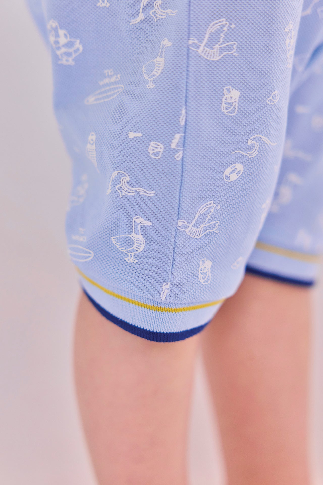 Kurzer Overall - Blau klare Wolke DruckMeer