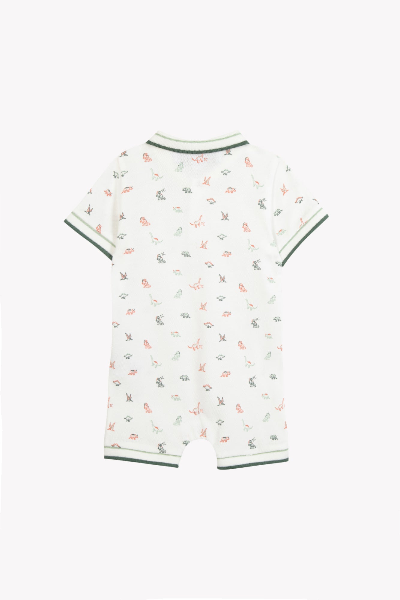 Kurzer Overall - Ecru DruckDinosaurier