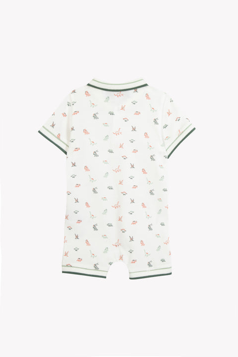 Kurzer Overall - Ecru DruckDinosaurier - Image principale