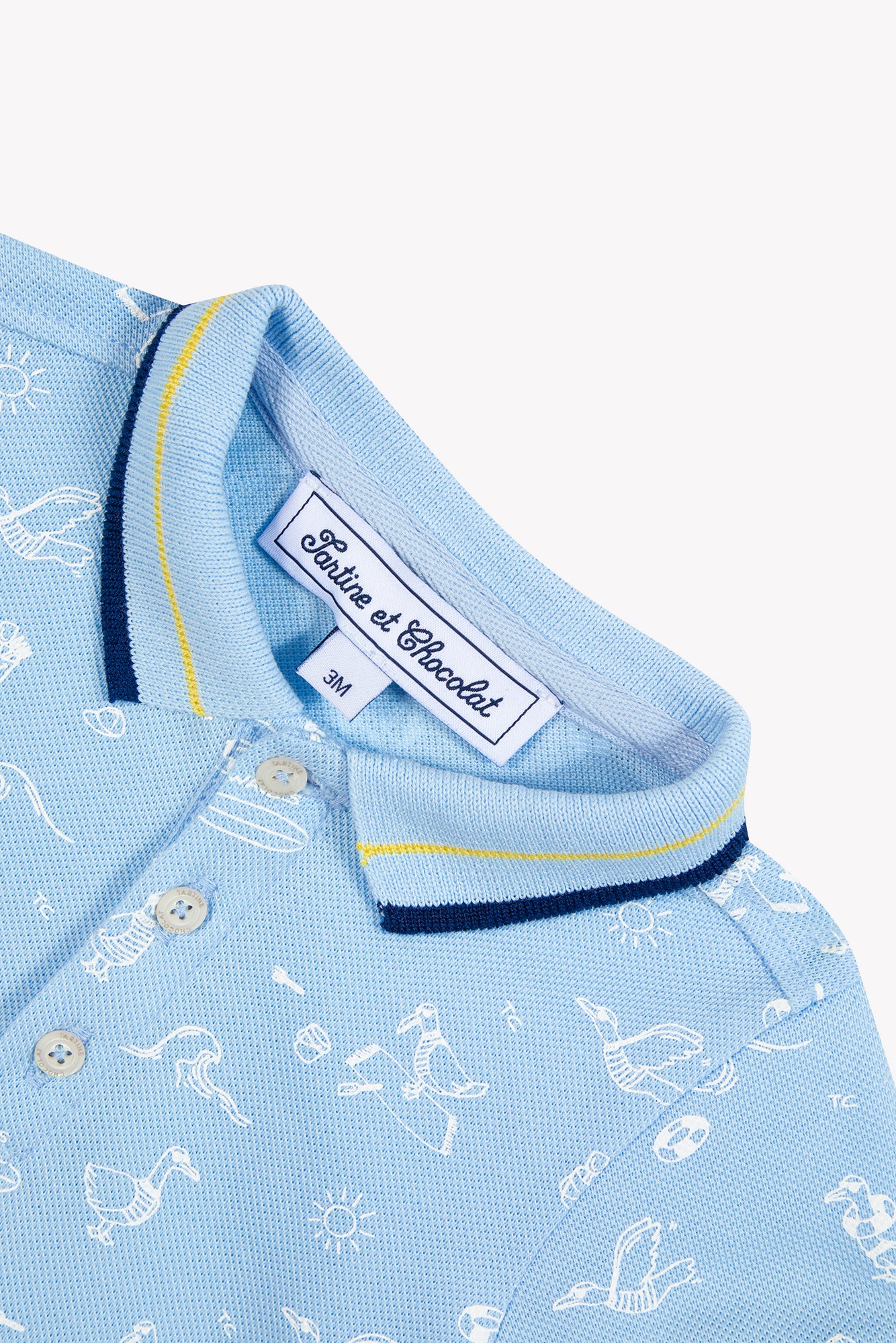 Kurzer Overall - Blau klare Wolke DruckMeer