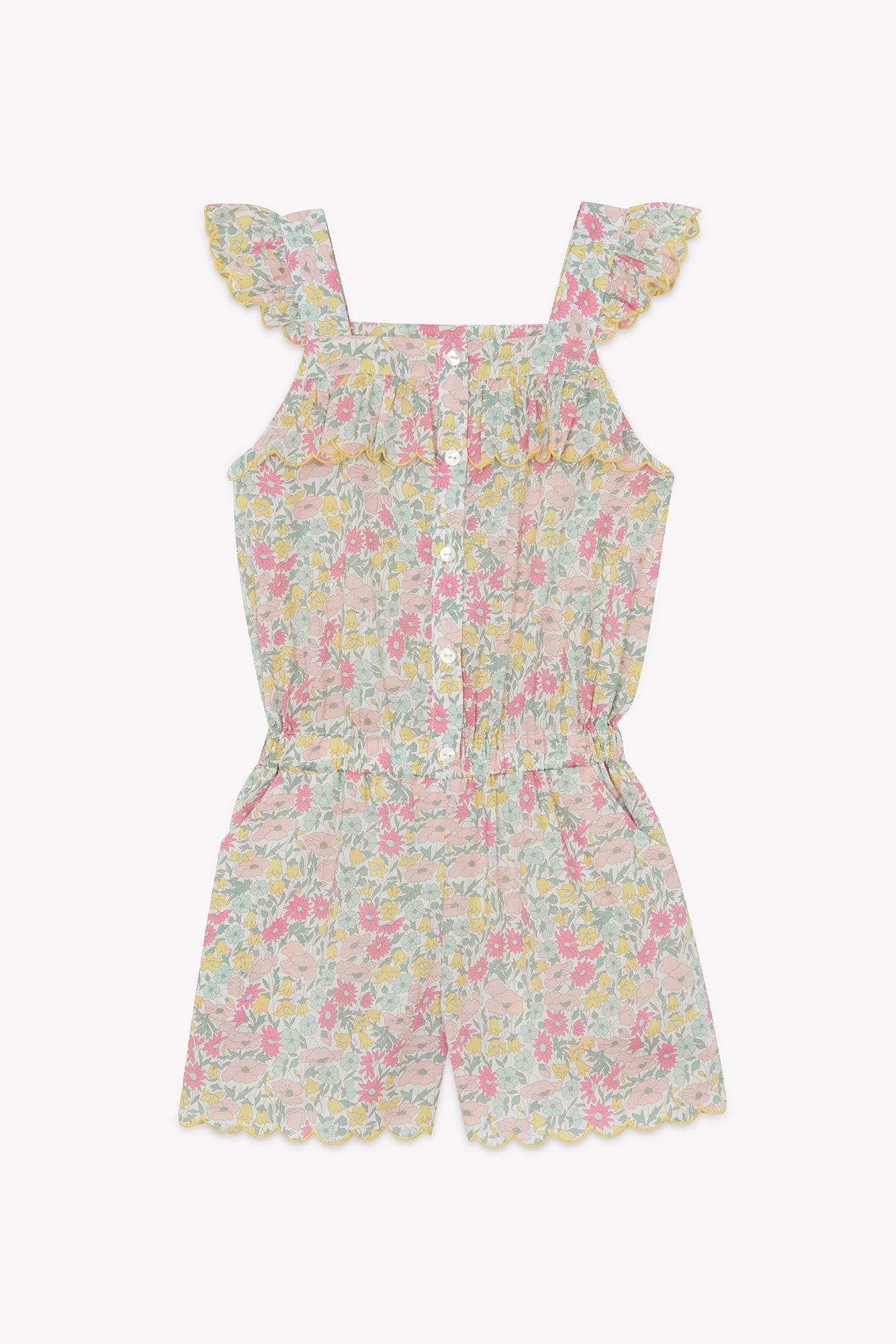 Combinaison courte fleurie rose bébé fille | Okaïdi & Obaïbi Combinaison courte fleurie rose bébé fille | Okaïdi & Obaïbi