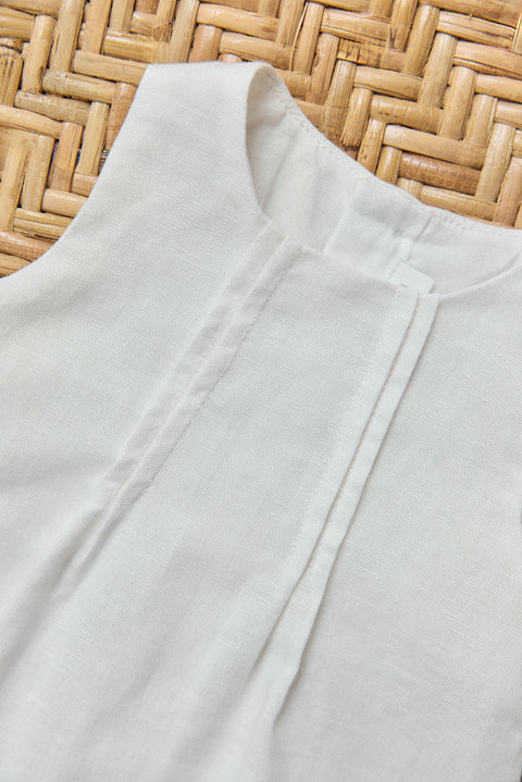 Kurzer Overall - Ecru Leinen - Image principale