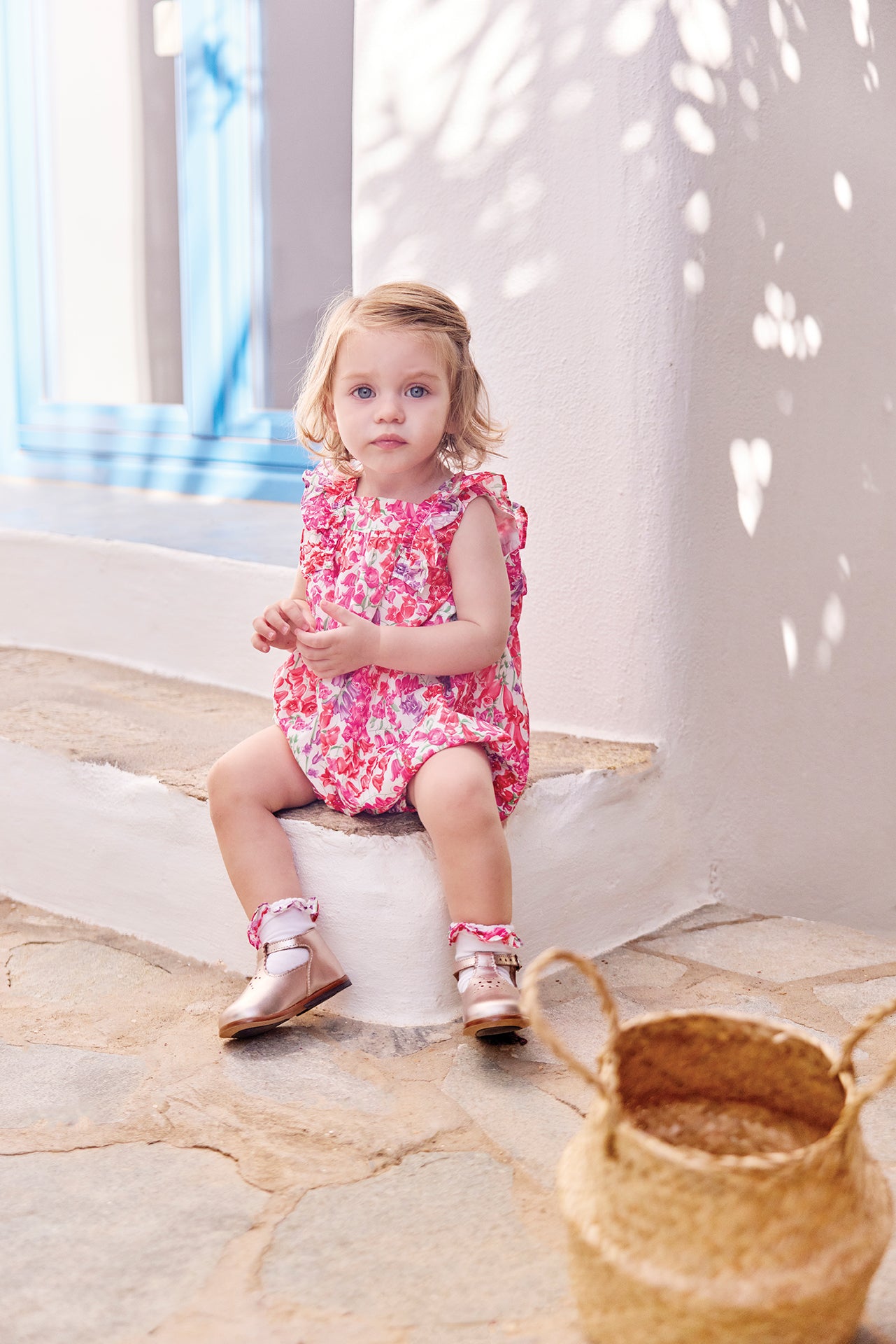 Completo breve - Rosa Stampatessuto Liberty