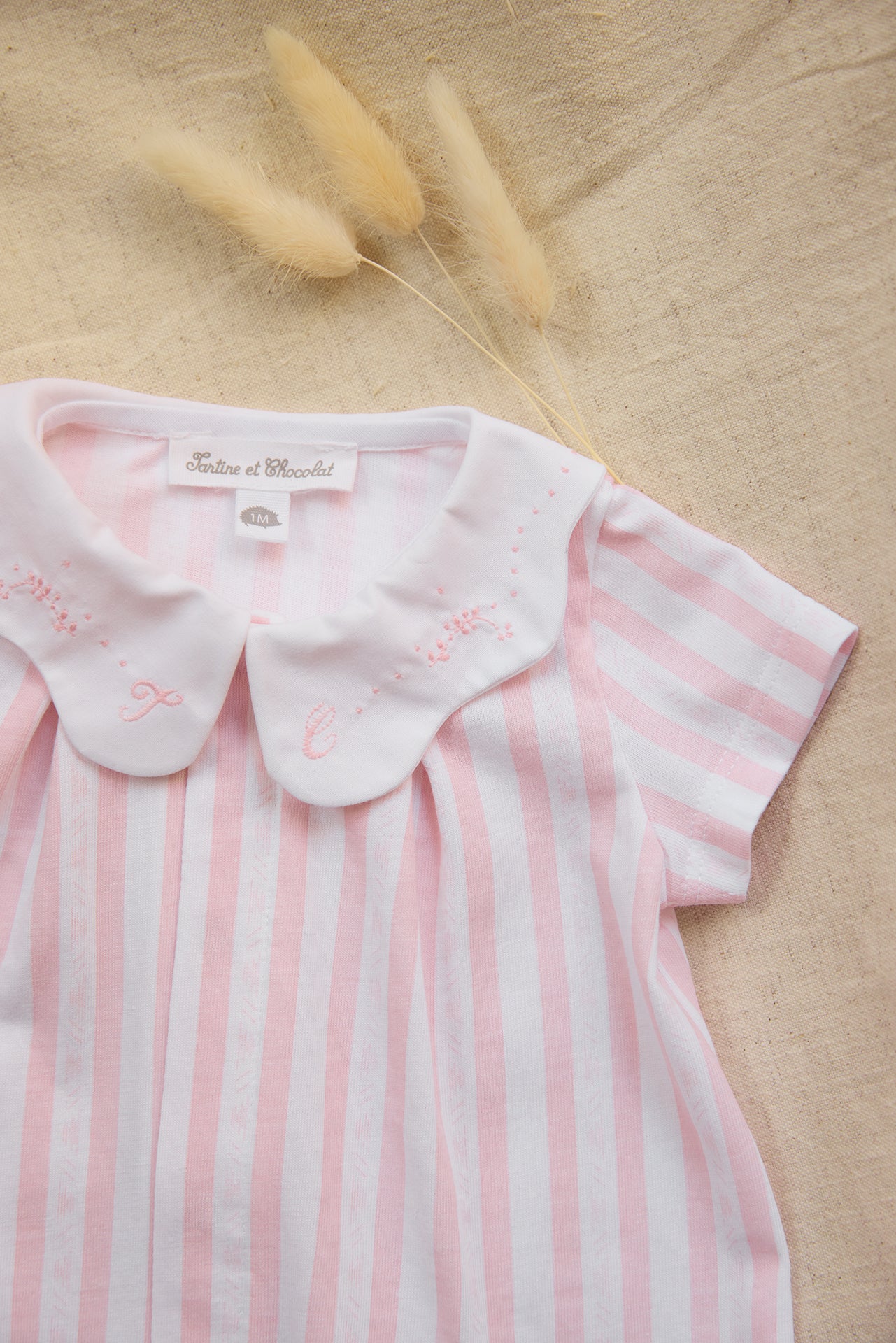 Kurzer Overall - Rosa Streifen Garda