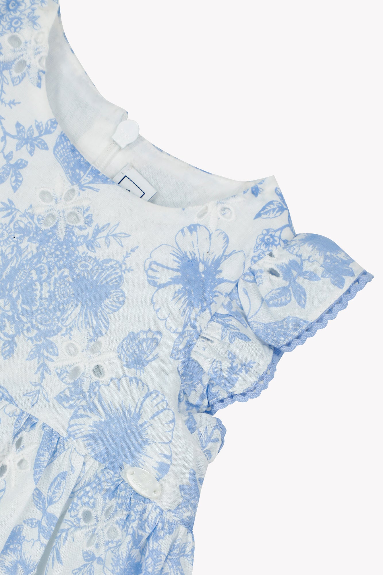Completo corto - Floreale azzurro